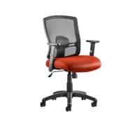 dynamic Portland Operator Chair Basic Tilt Fabric Height-Adjustable Armrest Black, Red 125 kg Portland 620 x 600 x 910 mm