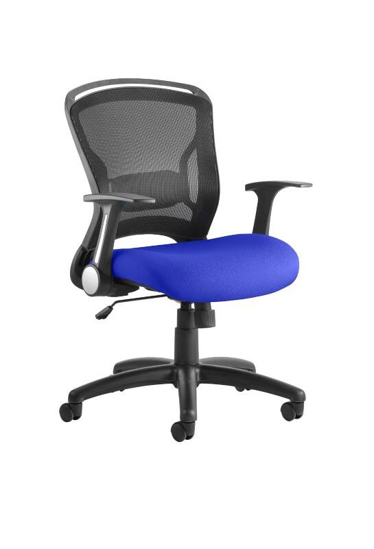dynamic Zeus Operator Chair Basic Tilt Fabric Optional Armrest Height-Adjustable Seat Black, Blue 125 kg Zeus 670 x 670 x 910 mm