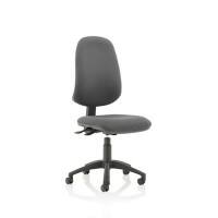 Dynamic Independent Seat & Back Task Operator Chair With Charcoal Grey Fabric Without Arms Eclipse Plus XL Without Headrest High Back