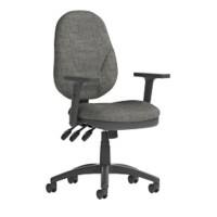 dynamic Eclipse XL III Operator Chair Permanent Contact Fabric Height-Adjustable Armrest Charcoal Grey 120 kg Eclipse Plus XL 670 x 670 x 1,000 mm