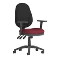 Dynamic Independent Seat & Back Task Operator Chair Height Adjustable Arms Eclipse Plus XL Black Back, Ginseng Chilli Seat Without Headrest High Back