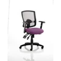 Dynamic Independent Seat & Back Task Operator Chair Height Adjustable Arms Portland III Black Back, Tansy Purple Seat Without Headrest Medium Back