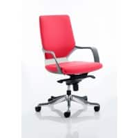 Dynamic Knee Tilt Visitor Chair Fixed Arms Xenon White Back, Bergamot Cherry Seat Without Headrest Medium Back