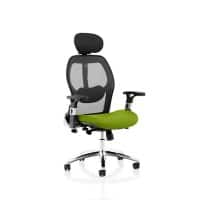 dynamic Sanderson II Executive Chair Basic Tilt Mesh Fabric Height-Adjustable Armrest Black, Light Green 120 kg Sanderson II 710 x 750 x 1,165 mm