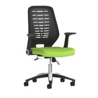 Dynamic Tilt & Lock Task Operator Chair Folding Arms Relay Black Back, Myrrh Green Seat Without Headrest Medium Back