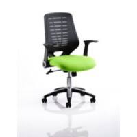 Dynamic Tilt & Lock Task Operator Chair Folding Arms Relay Black Back, Myrrh Green Seat Without Headrest Medium Back