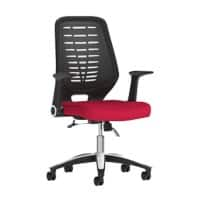 Dynamic Tilt & Lock Task Operator Chair Folding Arms Relay Black Back, Bergamot Cherry Seat With Headrest Medium Back