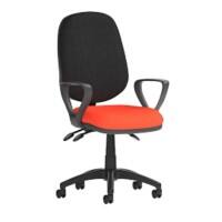 dynamic Eclipse III Operator Chair Permanent Contact Fabric Fixed Armrest Black, Red 120 kg Eclipse Plus III 600 x 600 x 970 mm