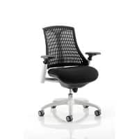Dynamic Synchro Tilt Task Operator Chair Height Adjustable Arms Flex White Frame Without Headrest Medium Back