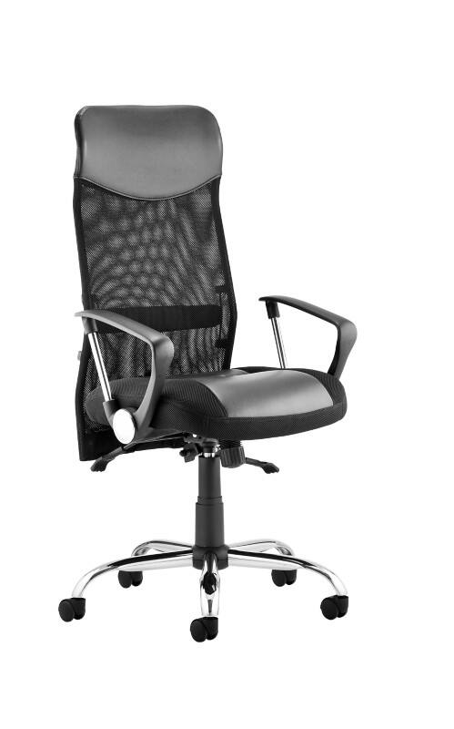 dynamic Vegas Executive Chair Basic Tilt Mesh Fabric Fixed Armrest Black 125 kg Vegas 630 x 585 x 1,120 mm