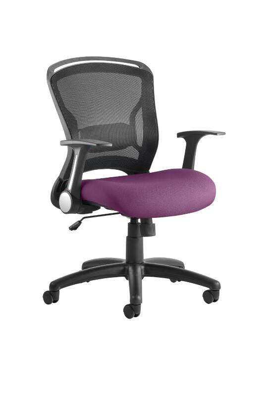 dynamic Zeus Operator Chair Basic Tilt Fabric Optional Armrest Black, Purple 125 kg Zeus 670 x 670 x 910 mm