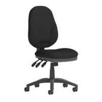 Dynamic Independent Seat & Back Task Operator Chair With Black Fabric Without Arms Eclipse Plus XL Without Headrest High Back