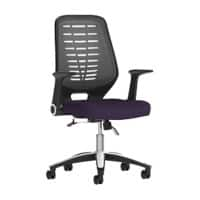 Dynamic Tilt & Lock Task Operator Chair Without Arms Relay Silver Back, Tansy Purple Seat Without Headrest Medium Back