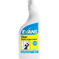 Evans Vanodine Window and Glass Cleaner Clear 750ml Pack of 6