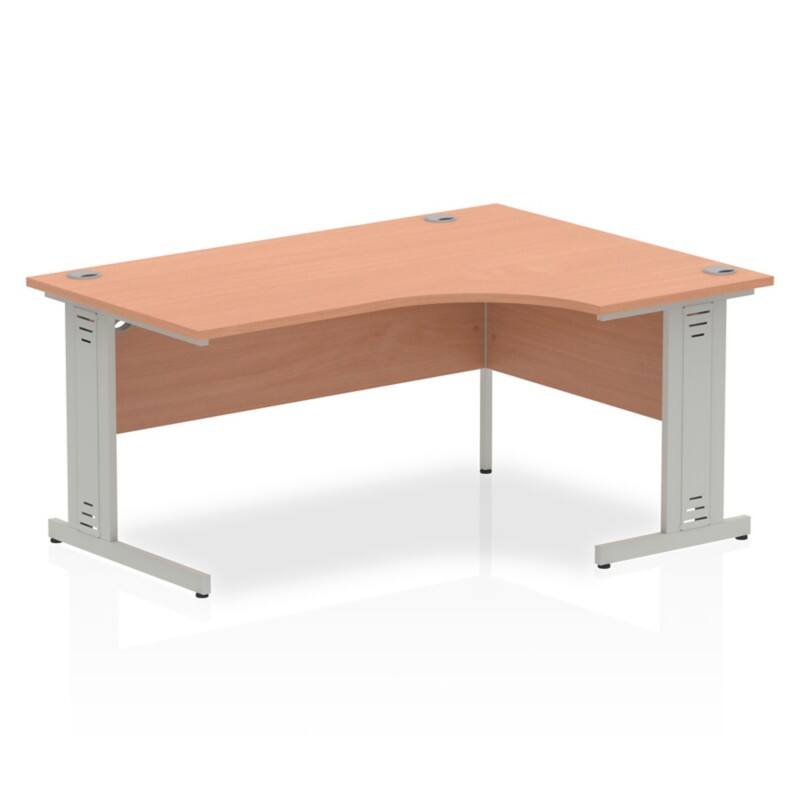 dynamic Impulse Right Hand Desk Corner Beech Cantilever 1,600 (W) x 1,200 (D) x 730 (H) mm MFC (Melamine Faced Chipboard)