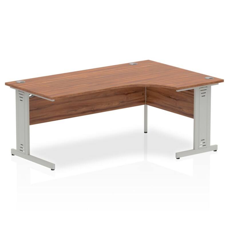 dynamic Impulse Right Hand Desk Corner Walnut Cantilever 1,800 (W) x 1,200 (D) x 730 (H) mm MFC (Melamine Faced Chipboard)