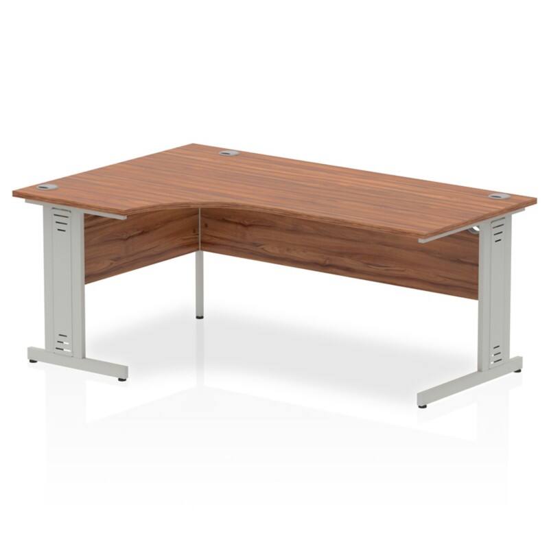 dynamic Impulse Left Hand Desk Corner Walnut Cantilever 1,800 (W) x 1,200 (D) x 730 (H) mm MFC (Melamine Faced Chipboard)