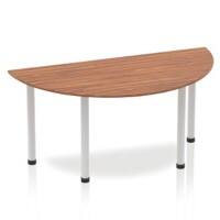 dynamic Impulse Conference Table Semi-circular Walnut 4 Metal legs 1,600 (W) x 800 (D) x 740 (H) mm MFC (Melamine Faced Chipboard)