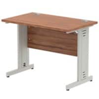 dynamic Impulse Office Desk Rectangular Walnut Cantilever 1,000 (W) x 800 (D) x 730 (H) mm MFC (Melamine Faced Chipboard)