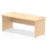 Dynamic Rectangular Office Desk Maple MFC Panel End Leg Maple Frame Impulse 1800 x 800 x 730mm