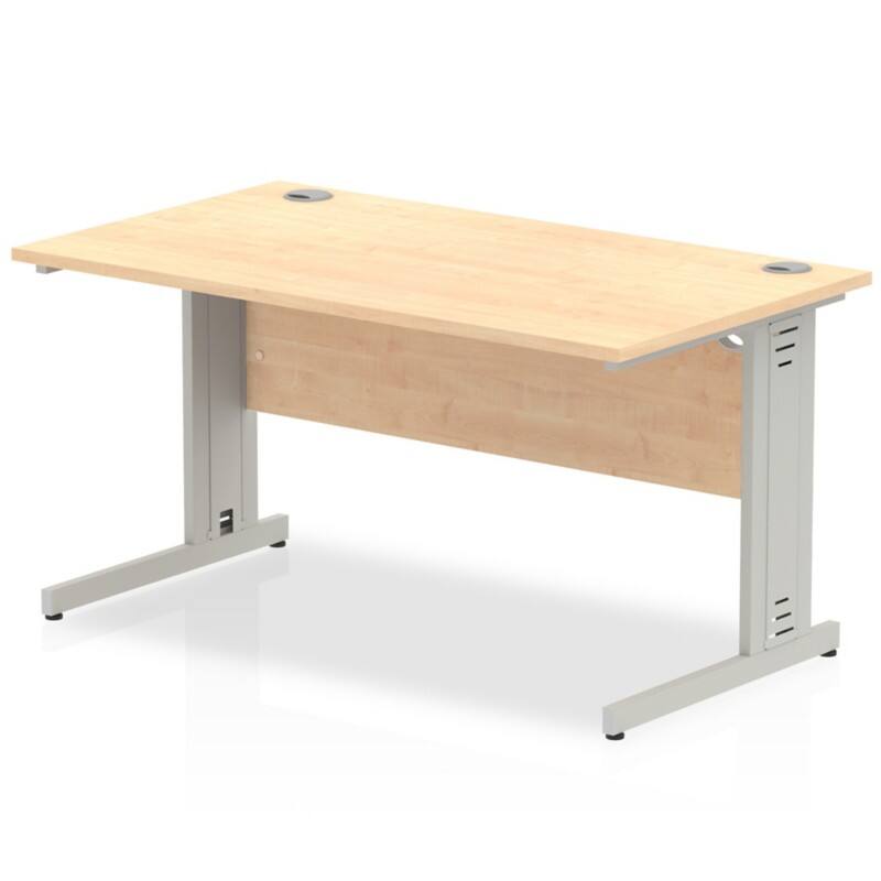 dynamic Impulse Office Desk Rectangular Maple Cantilever 1,400 (W) x 800 (D) x 730 (H) mm MFC (Melamine Faced Chipboard)
