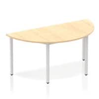 dynamic Impulse Conference Table Semi-circular Maple 4 Metal legs 1,600 (W) x 800 (D) x 740 (H) mm MFC (Melamine Faced Chipboard)