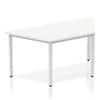 Dynamic Trapezoidal Table White MFC Box Frame Leg Silver Frame Impulse 1600 x 800 x 725mm
