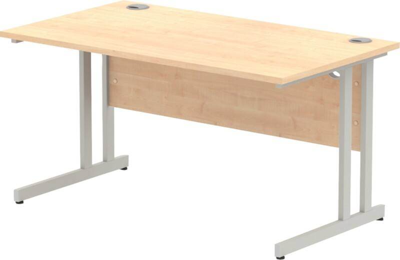 dynamic Impulse Straight Desk Rectangular Maple Cantilever 1,400 (W) x 800 (D) x 730 (H) mm MFC (Melamine Faced Chipboard)