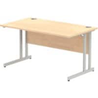 dynamic Impulse Straight Desk Rectangular Maple Cantilever 1,400 (W) x 800 (D) x 730 (H) mm MFC (Melamine Faced Chipboard)
