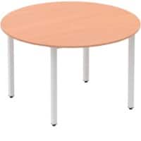 dynamic Impulse Circle Conference Table MFC (Melamine Faced Chipboard) Brown Silver 1,200 x 1,200 x 740 mm