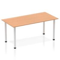 dynamic Impulse Conference Table Rectangular Oak 4 Metal legs 1,600 (W) x 800 (D) x 740 (H) mm MFC (Melamine Faced Chipboard)