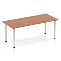 dynamic Impulse Conference Table Rectangular Walnut 4 Metal legs 1,800 (W) x 800 (D) x 740 (H) mm MFC (Melamine Faced Chipboard)