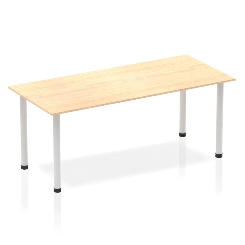 dynamic Impulse Conference Table Rectangular Maple 4 Metal legs 1,800 (W) x 800 (D) x 740 (H) mm MFC (Melamine Faced Chipboard)