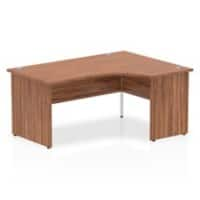 Impulse Panel End 1600 Right Hand Crescent Desk Walnut