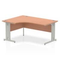 dynamic Impulse Left Hand Desk Corner Beech Cantilever 1,600 (W) x 1,200 (D) x 730 (H) mm MFC (Melamine Faced Chipboard)