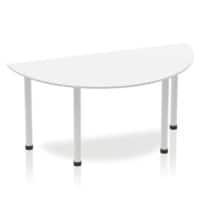 dynamic Impulse Conference Table Semi-circular White 4 Metal legs 1,600 (W) x 800 (D) x 740 (H) mm MFC (Melamine Faced Chipboard)