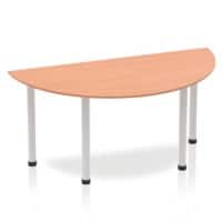 dynamic Impulse Conference Table Semi-circular Beech 4 Metal legs 1,600 (W) x 800 (D) x 740 (H) mm MFC (Melamine Faced Chipboard)