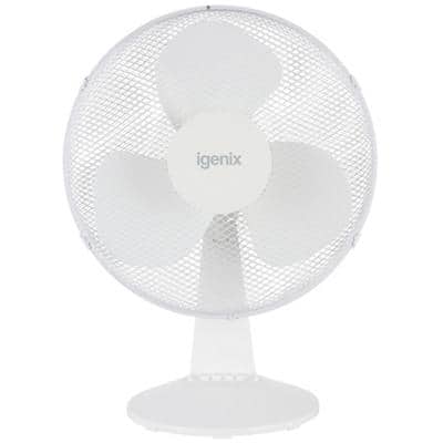 igenix Desk Fan DF1610 50 W 16 inch White 1 Speed Settings 42 x 26 x 53 cm