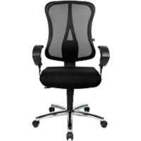 TOPSTAR Head Point SY Deluxe Office Chair Synchro Tilt Mesh, Fabric Fixed Black 110 kg