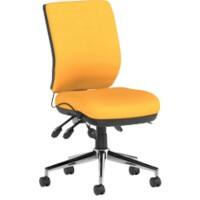 Dynamic Independent Seat and Medium Back Task Operator Chair Without Arms Chiro Senna Yellow Seat Without Headrest