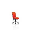 Dynamic Independent Seat & Back Task Operator Chair With Red Fabric Without Arms Chiro Without Headrest High Back