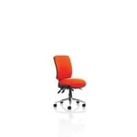 Dynamic Independent Seat & Back Task Operator Chair With Red Fabric Without Arms Chiro Without Headrest High Back