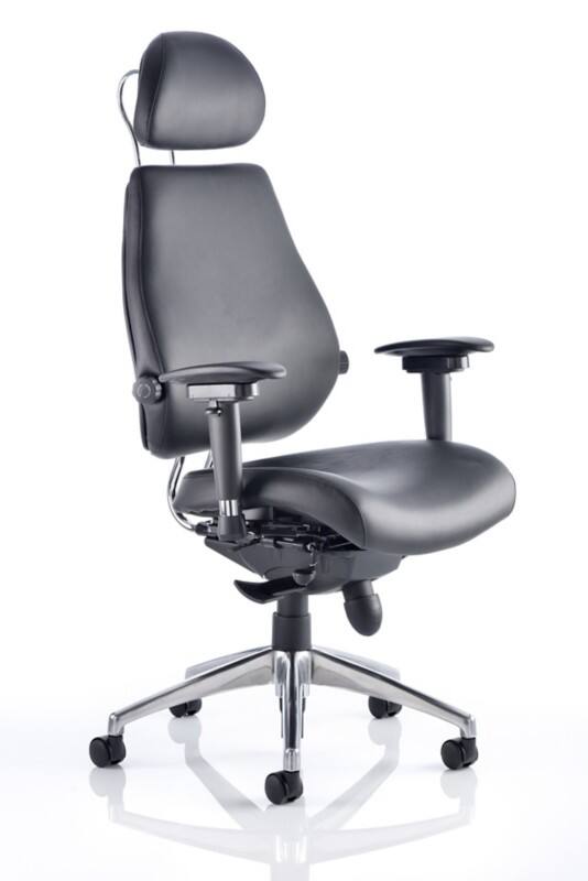 dynamic Stevia Posture Chair Synchro Tilt Bonded leather Optional Armrest Black 150 kg Chiro Plus Ultimate 710 x 690 x 1,220 mm