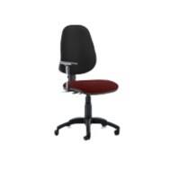 Dynamic Permanent Contact Backrest Task Operator Chair Height Adjustable Arms Eclipse Plus III Black Back, Ginseng Chilli Seat Without Headrest High Back