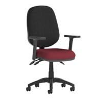 dynamic Eclipse III Operator Chair Permanent Contact Fabric Height-Adjustable Armrest Black, Red 120 kg Eclipse Plus III 600 x 600 x 970 mm