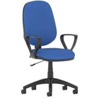 Dynamic Eclipse Plus I Permanent Contact Backrest Task Operator Chair Blue Fabric Fixed Arms Without Headrest High Back