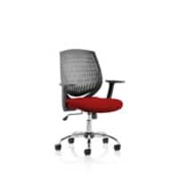 Dynamic Basic Tilt Task Operator Chair Fixed Arms Dura Black Back, Ginseng Chilli Seat Without Headrest Medium Back