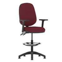 Dynamic Permanent Contact Backrest Task Operator Chair Height Adjustable Arms Eclipse II Without Headrest High Back