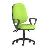 Dynamic Permanent Contact Backrest Task Operator Chair Loop Arms Eclipse Plus III Without Headrest High Back