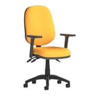 Dynamic Independent Seat & Back Task Operator Chair Height Adjustable Arms Eclipse Plus III Senna Yellow Seat High Back